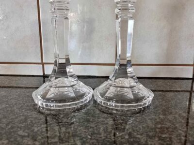 Crystal candle holders R100