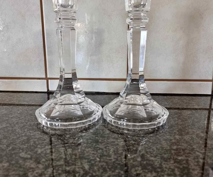 Crystal candle holders R100